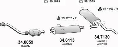 ASSO ART3034 - Sistem de esapament - allinparts.ro