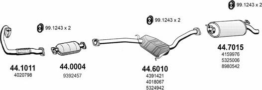 ASSO ART3075 - Sistem de esapament allinparts.ro