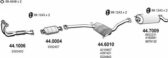 ASSO ART3070 - Sistem de esapament allinparts.ro