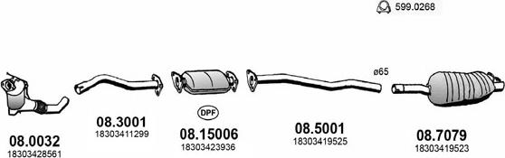 ASSO ART3190 - Sistem de esapament - allinparts.ro