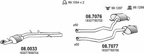ASSO ART3191 - Sistem de esapament - allinparts.ro