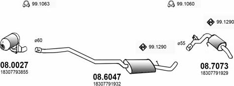 ASSO ART3184 - Sistem de esapament - allinparts.ro