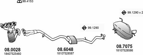 ASSO ART3186 - Sistem de esapament - allinparts.ro