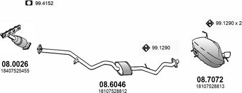 ASSO ART3183 - Sistem de esapament - allinparts.ro
