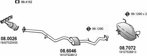 ASSO ART3182 - Sistem de esapament - allinparts.ro
