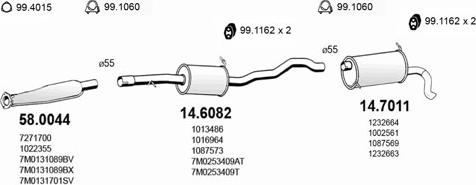 ASSO ART3806 - Sistem de esapament - allinparts.ro