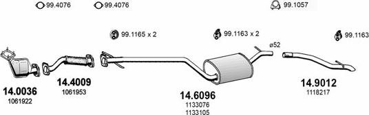 ASSO ART3392 - Sistem de esapament allinparts.ro