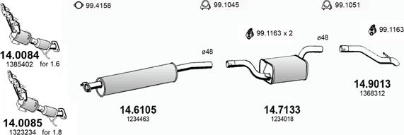 ASSO ART3359 - Sistem de esapament allinparts.ro