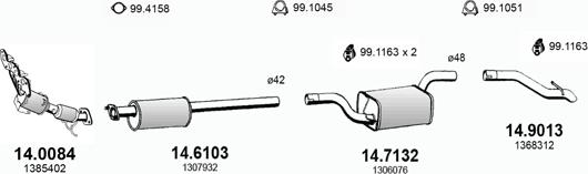 ASSO ART3362 - Sistem de esapament - allinparts.ro