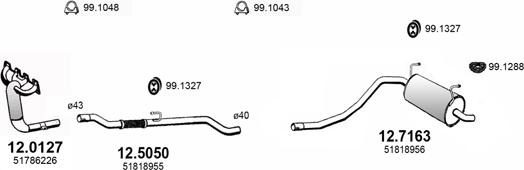 ASSO ART3319 - Sistem de esapament - allinparts.ro