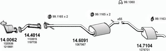 ASSO ART3389 - Sistem de esapament allinparts.ro