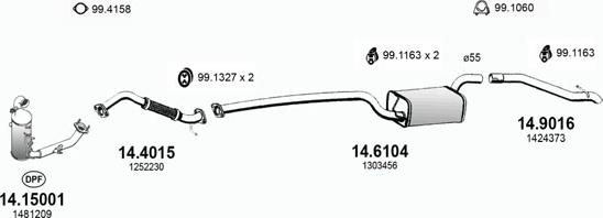 ASSO ART3381 - Sistem de esapament allinparts.ro