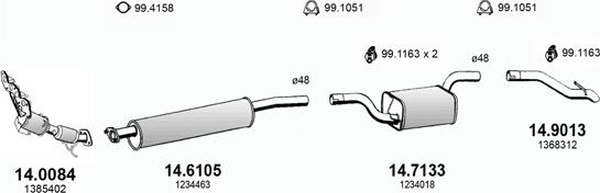 ASSO ART3388 - Sistem de esapament allinparts.ro