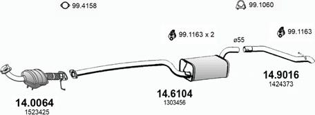 ASSO ART3383 - Sistem de esapament - allinparts.ro
