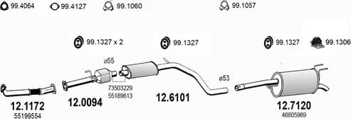 ASSO ART3331 - Sistem de esapament - allinparts.ro