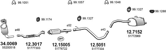 ASSO ART3320 - Sistem de esapament - allinparts.ro