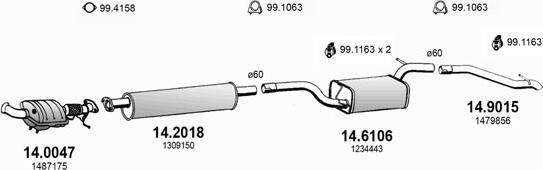 ASSO ART3375 - Sistem de esapament - allinparts.ro