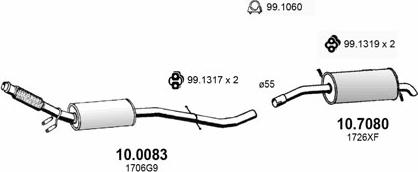 ASSO ART3253 - Sistem de esapament - allinparts.ro