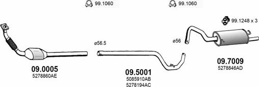 ASSO ART3202 - Sistem de esapament - allinparts.ro