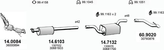 ASSO ART3740 - Sistem de esapament - allinparts.ro