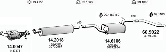 ASSO ART3759 - Sistem de esapament - allinparts.ro