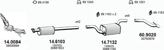 ASSO ART3756 - Sistem de esapament - allinparts.ro