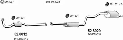 ASSO ART3703 - Sistem de esapament allinparts.ro