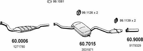 ASSO ART2496 - Sistem de esapament - allinparts.ro