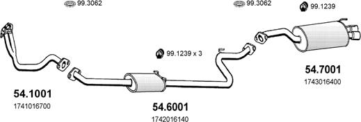 ASSO ART2427 - Sistem de esapament - allinparts.ro