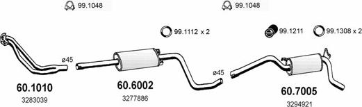 ASSO ART2504 - Sistem de esapament allinparts.ro