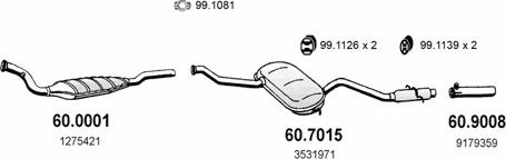 ASSO ART2501 - Sistem de esapament - allinparts.ro