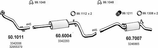 ASSO ART2508 - Sistem de esapament - allinparts.ro