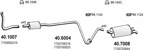 ASSO ART2054 - Sistem de esapament - allinparts.ro