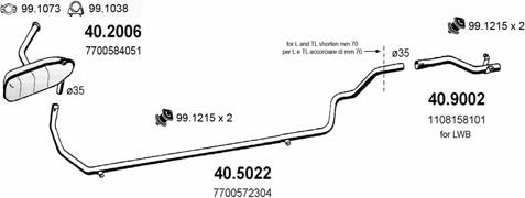 ASSO ART2154 - Sistem de esapament - allinparts.ro