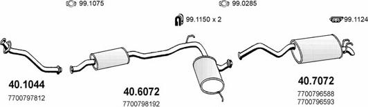 ASSO ART2155 - Sistem de esapament - allinparts.ro