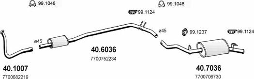 ASSO ART2107 - Sistem de esapament - allinparts.ro