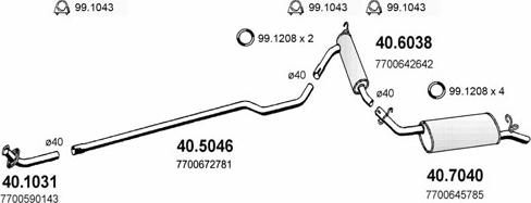 ASSO ART2113 - Sistem de esapament - allinparts.ro