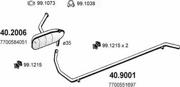 ASSO ART2123 - Sistem de esapament - allinparts.ro