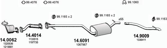 ASSO ART2844 - Sistem de esapament allinparts.ro