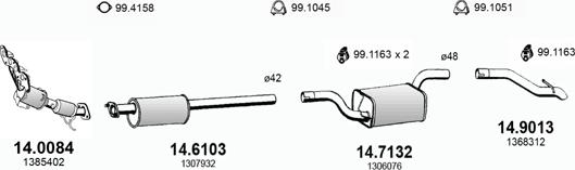 ASSO ART2845 - Sistem de esapament - allinparts.ro