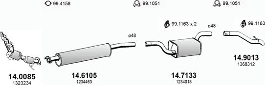 ASSO ART2847 - Sistem de esapament allinparts.ro