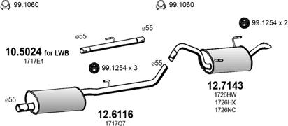 ASSO ART2801 - Sistem de esapament allinparts.ro