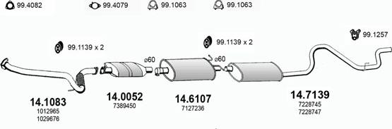 ASSO ART2884 - Sistem de esapament allinparts.ro