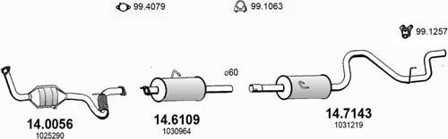 ASSO ART2886 - Sistem de esapament allinparts.ro