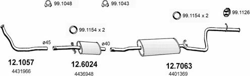 ASSO ART2305 - Sistem de esapament - allinparts.ro