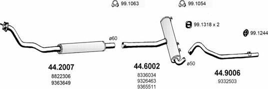 ASSO ART2254 - Sistem de esapament - allinparts.ro