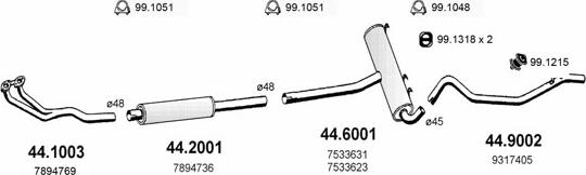 ASSO ART2250 - Sistem de esapament allinparts.ro