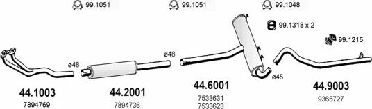 ASSO ART2251 - Sistem de esapament allinparts.ro