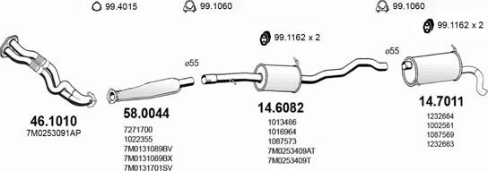 ASSO ART2280 - Sistem de esapament - allinparts.ro