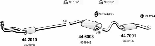 ASSO ART2223 - Sistem de esapament allinparts.ro